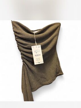 Zara asymmetrical tube top NWT